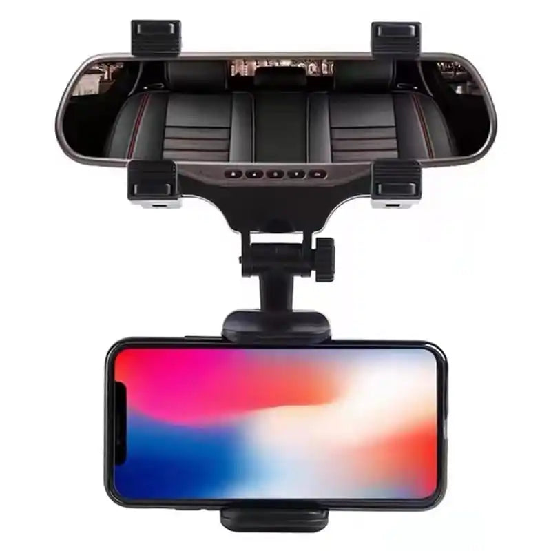 Suporte celular veicular automativo encaixe no retrovisor carro caminhão Gps 360