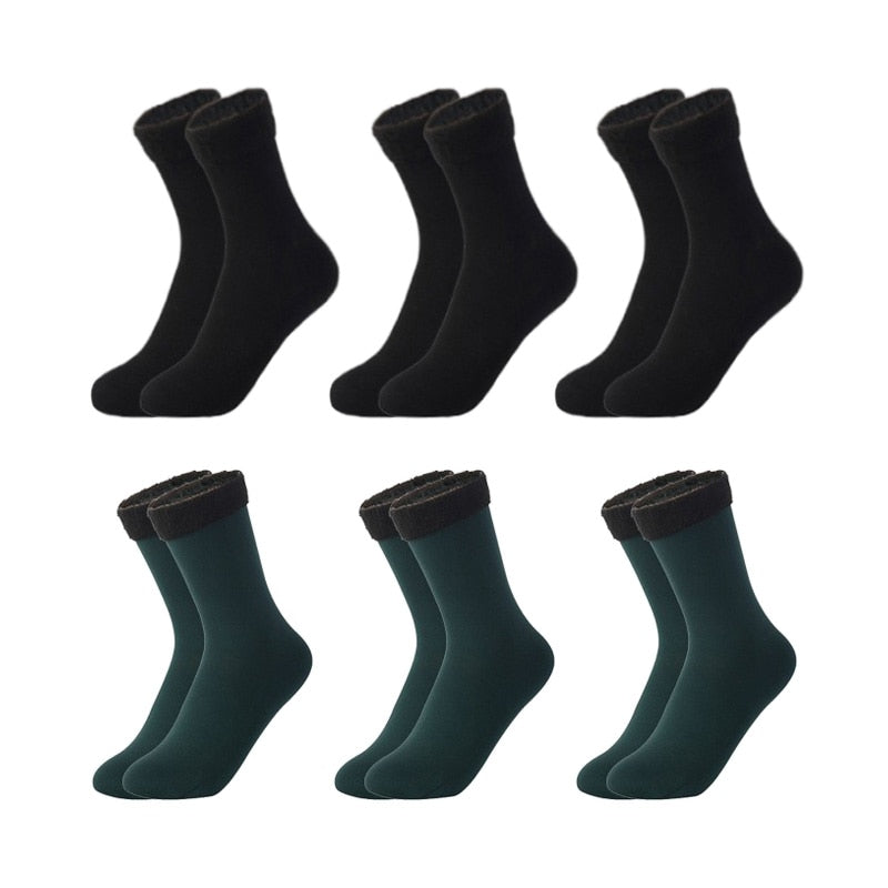 Meias Térmicas de Inverno Unissex com Elastano - 6 pares