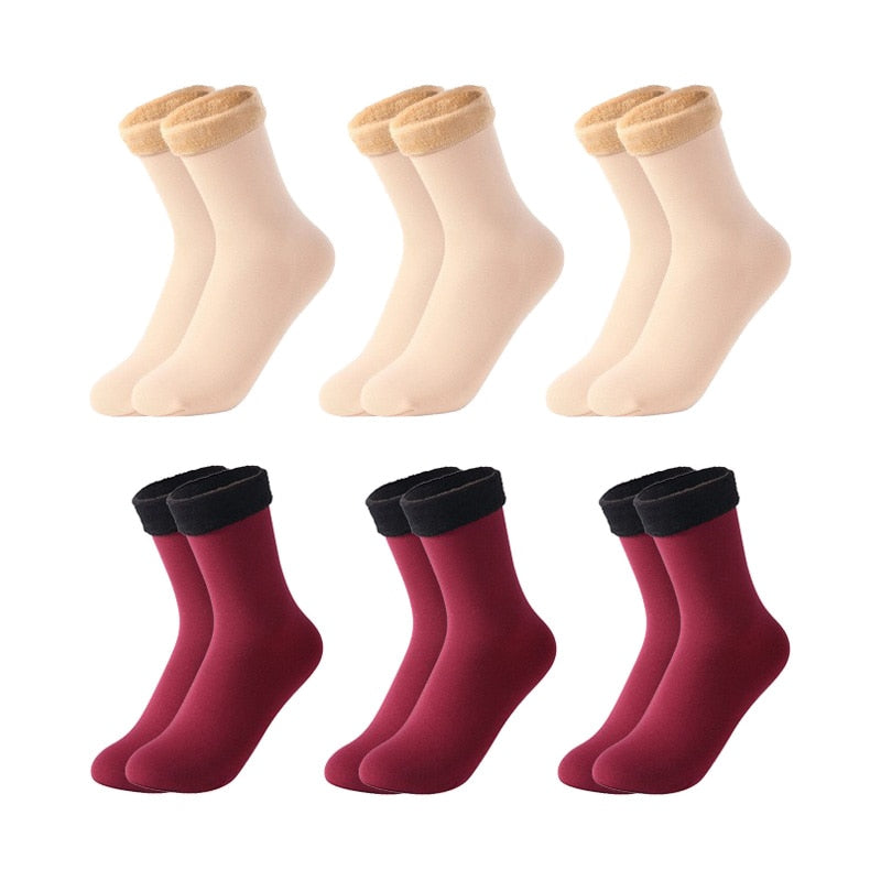 Meias Térmicas de Inverno Unissex com Elastano - 6 pares