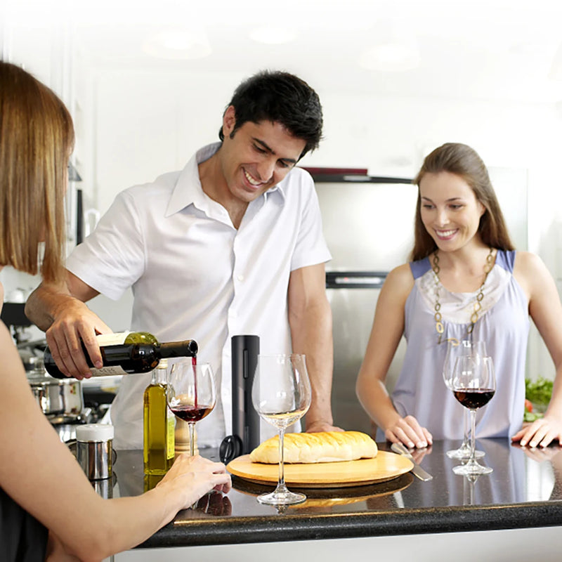 Modus abridor de vinho elétrico com suporte para abridor de garrafa de cerveja cortador de folha cozinha saca-rolhas automático abridores de vinho barra