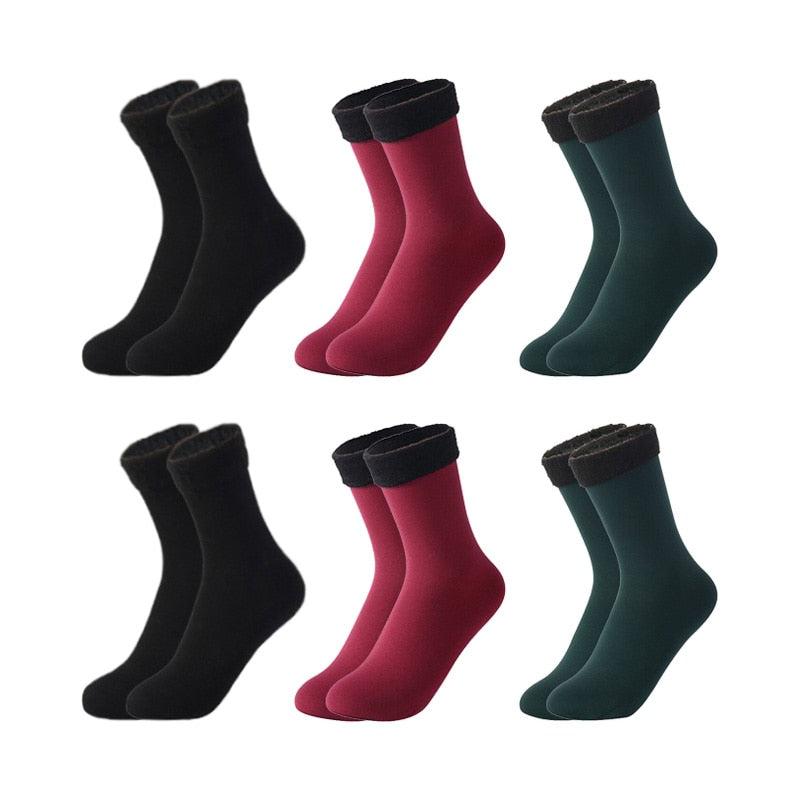 Meias Térmicas de Inverno Unissex com Elastano - 6 pares