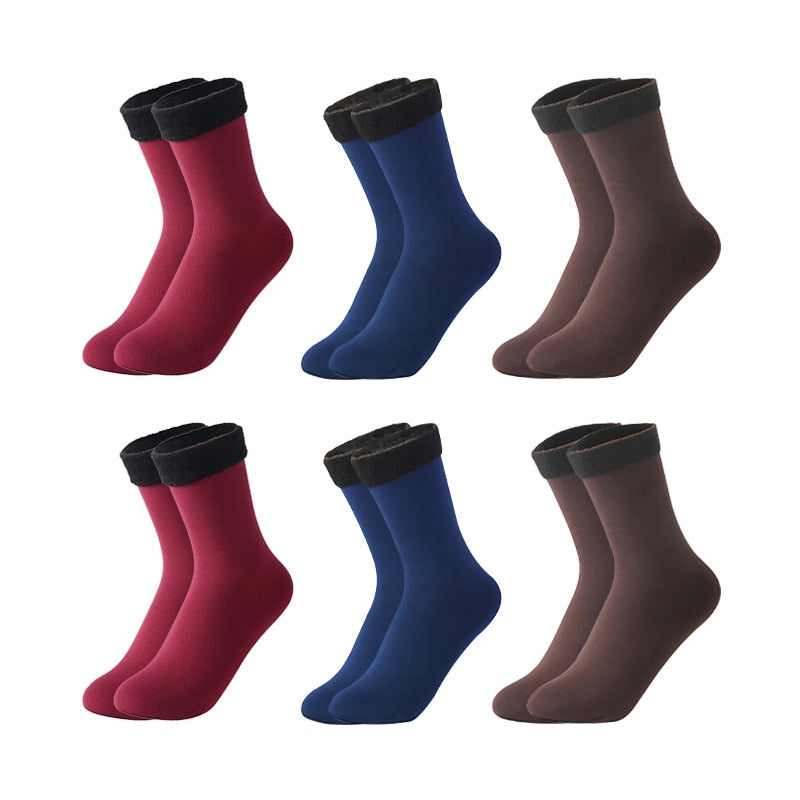 Meias Térmicas de Inverno Unissex com Elastano - 6 pares