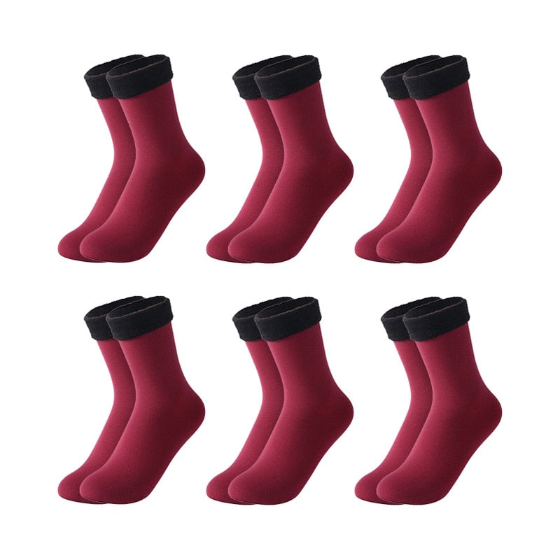 Meias Térmicas de Inverno Unissex com Elastano - 6 pares