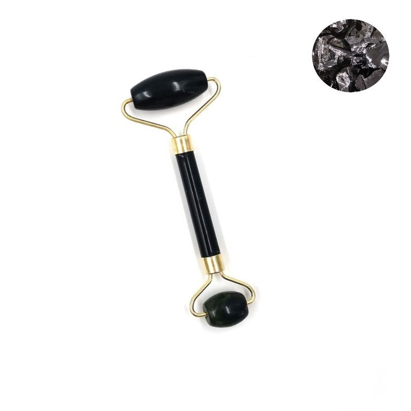 Obsidian Roller e Gua Sha - Massageador Facial