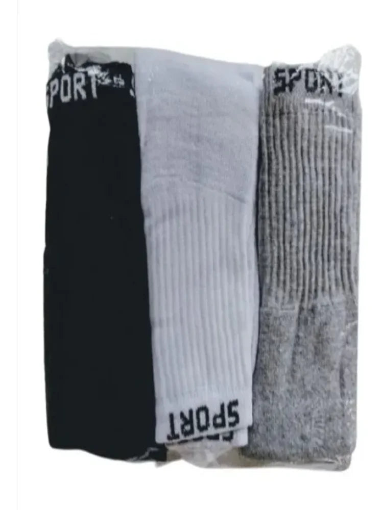 Kit 12 Pares de Meias Adulto Masculino Esportivo Alto